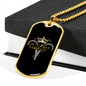 Aries Queen Zodiac Necklace Stainless Steel or 18k Gold Dog Tag 24" Chain-Express Your Love Gifts