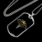 Aries Queen Zodiac Necklace Stainless Steel or 18k Gold Dog Tag 24" Chain-Express Your Love Gifts