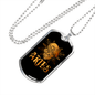 Aries Ram Zodiac Necklace Stainless Steel or 18k Gold Dog Tag 24" Chain-Express Your Love Gifts