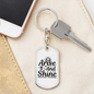 Arise And Shine Cross Keychain Stainless Steel or 18k Gold Dog Tag Keyring-Express Your Love Gifts