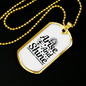 Arise And Shine Cross Necklace Stainless Steel or 18k Gold Dog Tag 24" Chain-Express Your Love Gifts