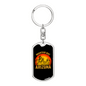 Arizona Mountain Bike Cycling Keychain Stainless Steel or 18k Gold Dog Tag Keyring-Express Your Love Gifts