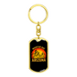 Arizona Mountain Bike Cycling Keychain Stainless Steel or 18k Gold Dog Tag Keyring-Express Your Love Gifts