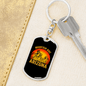 Arizona Mountain Bike Cycling Keychain Stainless Steel or 18k Gold Dog Tag Keyring-Express Your Love Gifts