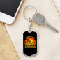 Arizona Mountain Bike Cycling Keychain Stainless Steel or 18k Gold Dog Tag Keyring-Express Your Love Gifts