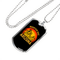 Arizona Mountain Bike Cycling Necklace Stainless Steel or 18k Gold Dog Tag 24"-Express Your Love Gifts