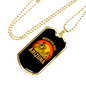 Arizona Mountain Bike Cycling Necklace Stainless Steel or 18k Gold Dog Tag 24"-Express Your Love Gifts