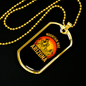 Arizona Mountain Bike Cycling Necklace Stainless Steel or 18k Gold Dog Tag 24"-Express Your Love Gifts