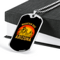 Arizona Mountain Bike Cycling Necklace Stainless Steel or 18k Gold Dog Tag 24"-Express Your Love Gifts