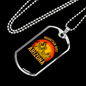 Arizona Mountain Bike Cycling Necklace Stainless Steel or 18k Gold Dog Tag 24"-Express Your Love Gifts