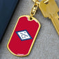 Arkansas State Flag Keychain Dog Tag Stainless Steel or 18k Gold-Express Your Love Gifts