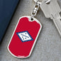 Arkansas State Flag Keychain Dog Tag Stainless Steel or 18k Gold-Express Your Love Gifts
