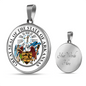 Arkansas State Seal Necklace Circle Pendant Stainless Steel or 18k Gold 18-22"-Express Your Love Gifts