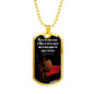 Armour Of God Stainless Steel or 18k Gold Dog Tag 24" Chain-Express Your Love Gifts