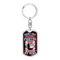 Army Dad Hero Keychain Stainless Steel or 18k Gold Dog Tag Keyring-Express Your Love Gifts