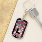 Army Dad Hero Keychain Stainless Steel or 18k Gold Dog Tag Keyring-Express Your Love Gifts