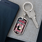 Army Dad Hero Keychain Stainless Steel or 18k Gold Dog Tag Keyring-Express Your Love Gifts