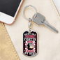 Army Dad Hero Keychain Stainless Steel or 18k Gold Dog Tag Keyring-Express Your Love Gifts