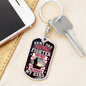 Army Dad Hero Keychain Stainless Steel or 18k Gold Dog Tag Keyring-Express Your Love Gifts