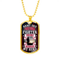 Army Dad Hero Necklace Stainless Steel or 18k Gold Dog Tag 24" Chain-Express Your Love Gifts