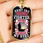Army Dad Hero Necklace Stainless Steel or 18k Gold Dog Tag 24" Chain-Express Your Love Gifts