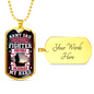 Army Dad Hero Necklace Stainless Steel or 18k Gold Dog Tag 24" Chain-Express Your Love Gifts