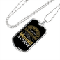 Around a Curve Zodiac Necklace Stainless Steel or 18k Gold Dog Tag 24" Chain-Express Your Love Gifts