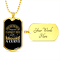 Around a Curve Zodiac Necklace Stainless Steel or 18k Gold Dog Tag 24" Chain-Express Your Love Gifts