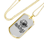As A Firefighter'S Wife Firefighter Gift Stainless Steel or 18k Gold Dog Tag 24" Chain-Express Your Love Gifts