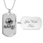 As A Firefighter'S Wife Firefighter Gift Stainless Steel or 18k Gold Dog Tag 24" Chain-Express Your Love Gifts