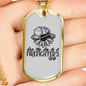 As A Firefighter'S Wife Firefighter Gift Stainless Steel or 18k Gold Dog Tag 24" Chain-Express Your Love Gifts