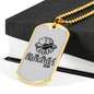 As A Firefighter'S Wife Firefighter Gift Stainless Steel or 18k Gold Dog Tag 24" Chain-Express Your Love Gifts