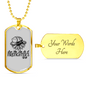 As A Firefighter'S Wife Firefighter Gift Stainless Steel or 18k Gold Dog Tag 24" Chain-Express Your Love Gifts