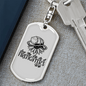 As A Firefighter'S Wife Keychain Stainless Steel or 18k Gold Dog Tag Keyring-Express Your Love Gifts
