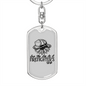 As A Firefighter'S Wife Keychain Stainless Steel or 18k Gold Dog Tag Keyring-Express Your Love Gifts