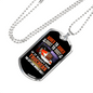 Ashes To Ashes Trucker Dog Tag Stainless Steel or 18k Gold 24" Chain-Express Your Love Gifts