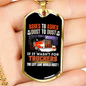 Ashes To Ashes Trucker Dog Tag Stainless Steel or 18k Gold 24" Chain-Express Your Love Gifts