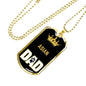 Asian Cat Dad Necklace Stainless Steel or 18k Gold Dog Tag 24" Chain-Express Your Love Gifts
