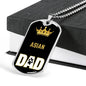 Asian Cat Dad Necklace Stainless Steel or 18k Gold Dog Tag 24" Chain-Express Your Love Gifts