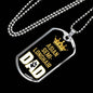 Asian Semilonghair Cat Dad Necklace Stainless Steel or 18k Gold Dog Tag 24" Chain-Express Your Love Gifts
