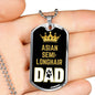 Asian Semilonghair Cat Dad Necklace Stainless Steel or 18k Gold Dog Tag 24" Chain-Express Your Love Gifts