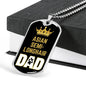 Asian Semilonghair Cat Dad Necklace Stainless Steel or 18k Gold Dog Tag 24" Chain-Express Your Love Gifts
