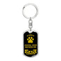 Asian Shepherd Dad Dog Keychain Stainless Steel or 18k Gold-Express Your Love Gifts