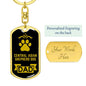 Asian Shepherd Dad Dog Keychain Stainless Steel or 18k Gold-Express Your Love Gifts