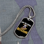 Ask Me About Bitcoin Astronaut Crypto Necklace Stainless Steel or 18k Gold Dog Tag 24" Chain-Express Your Love Gifts