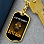 Ask Me about Bitcoin Gorilla Crypto Keychain Stainless Steel or 18k Gold Dog Tag Keyring-Express Your Love Gifts