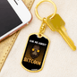 Ask Me about Bitcoin Gorilla Crypto Keychain Stainless Steel or 18k Gold Dog Tag Keyring-Express Your Love Gifts