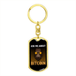 Ask Me about Bitcoin Gorilla Crypto Keychain Stainless Steel or 18k Gold Dog Tag Keyring-Express Your Love Gifts