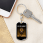 Ask Me about Bitcoin Gorilla Crypto Keychain Stainless Steel or 18k Gold Dog Tag Keyring-Express Your Love Gifts