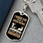 Asked God For Hunting Partner Keychain Stainless Steel or 18k Gold Dog Tag Keyring-Express Your Love Gifts